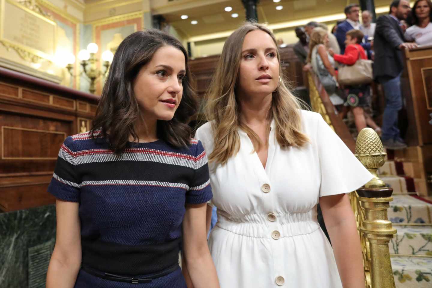 Inés Arrimadas y Melisa Rodríguez llegan al pleno del Open Arms.