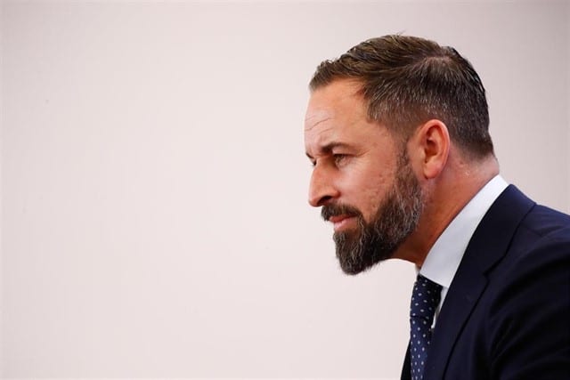 El líder de Vox, Santiago Abascal