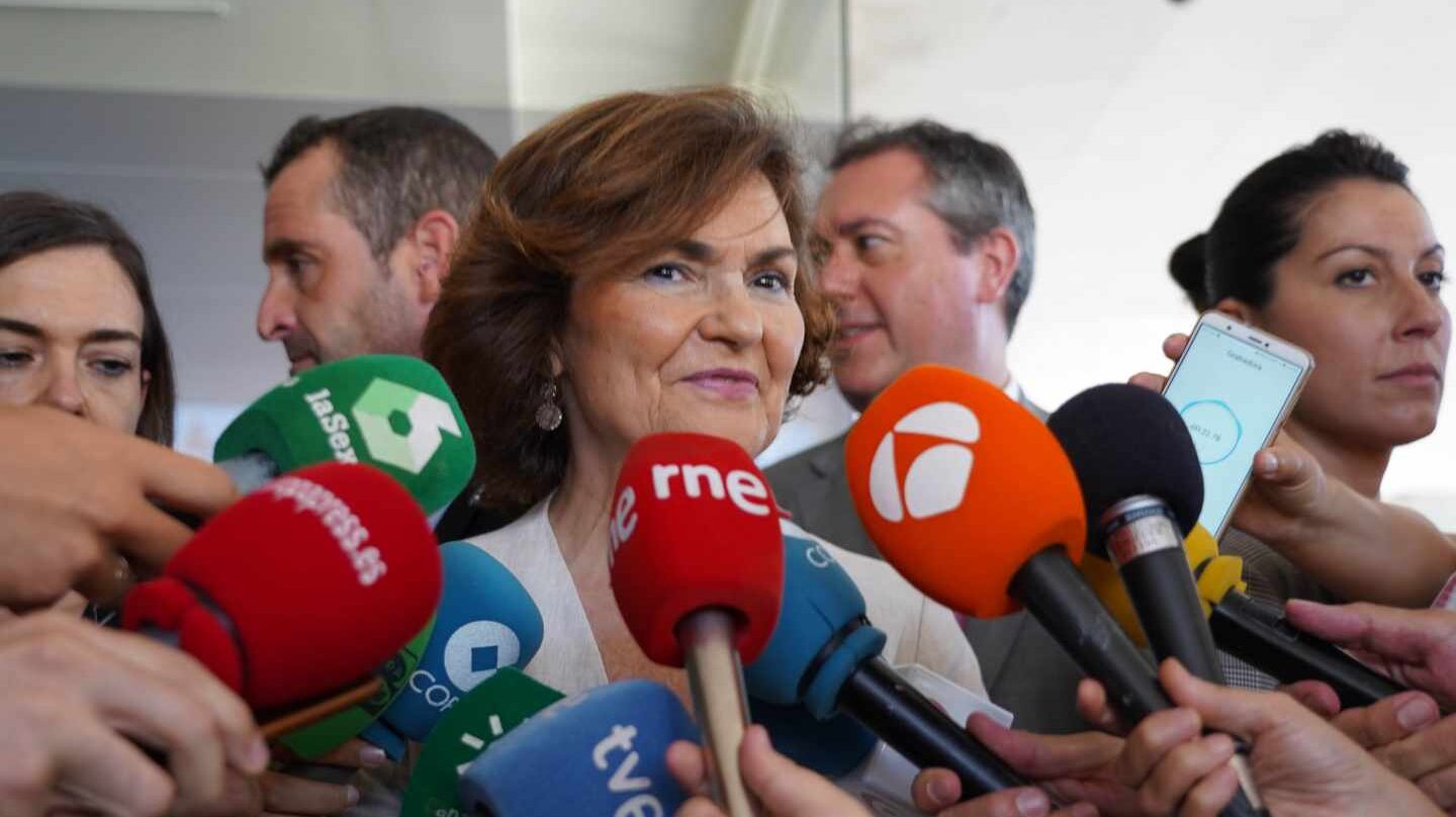 La vicepresidenta del Gobierno en funciones, Carmen Calvo.
