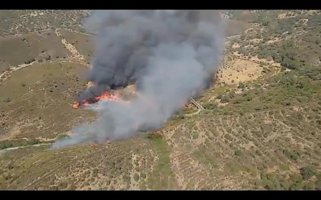 Incendio forestal en El Madroño (Sevilla)