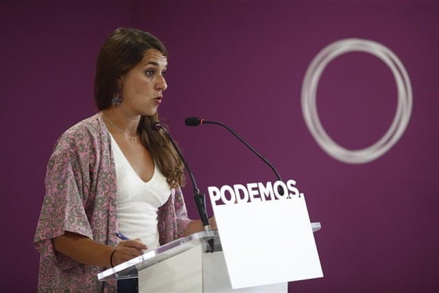 La portavoz del Consejo de Coordinación de Podemos, Noelia Vera