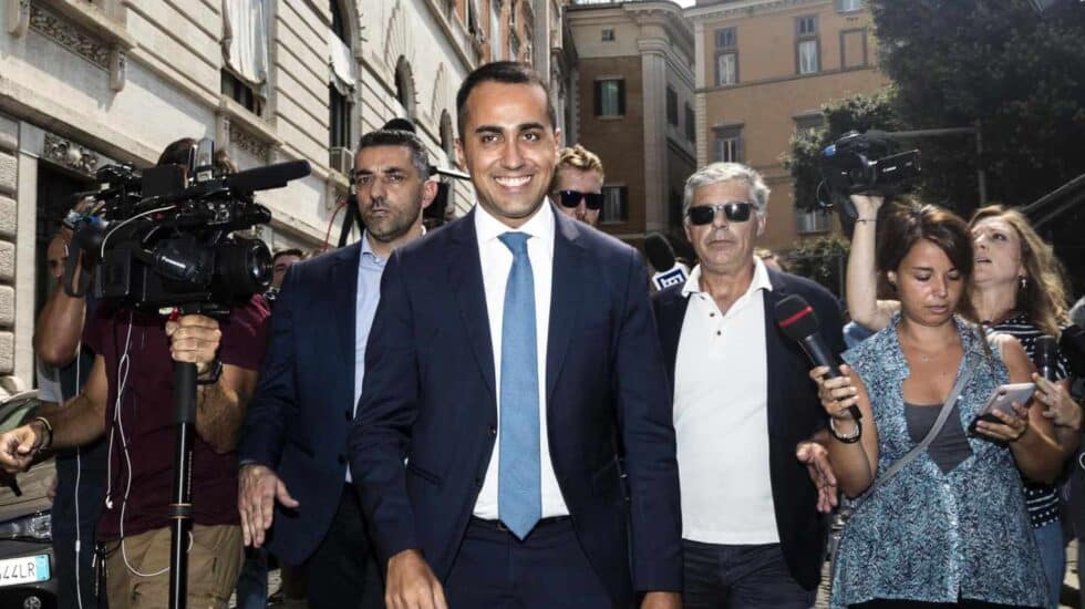 l líder del Movimiento 5 Estrellas, Luigi di Maio, antes de su encuentro con el número uno de PD, Nicola Zingaretti, en Roma.