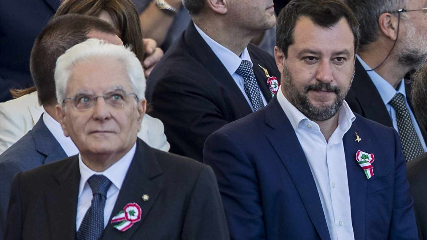 El presidente Sergio Mattarella y el ministro del Interior, Matteo Salvini, el día de la República.