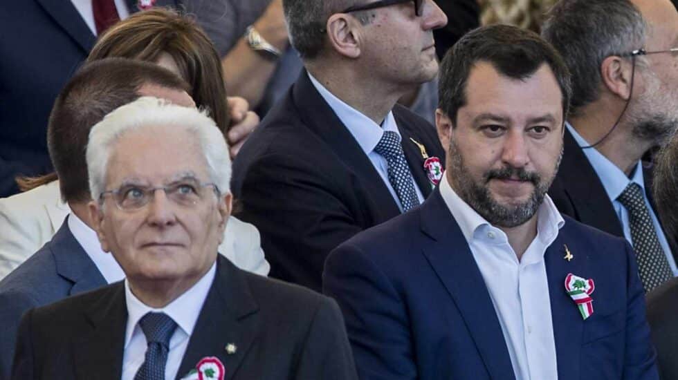 El presidente Sergio Mattarella y el ministro del Interior, Matteo Salvini, el día de la República.