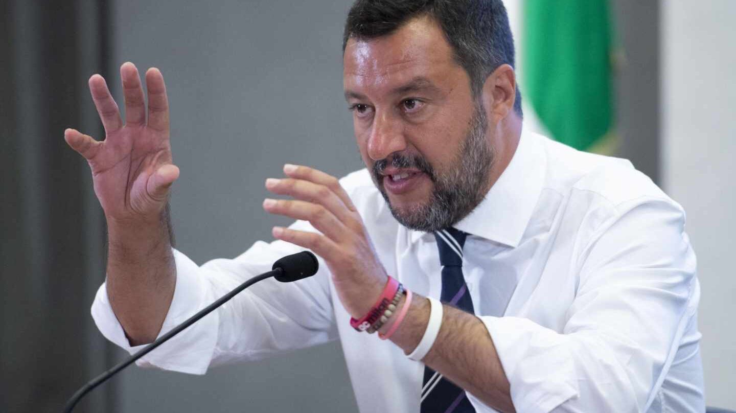 Matteo Salvini, ministro del Interior y líder de la Liga, en una rueda de prensa en Roma.