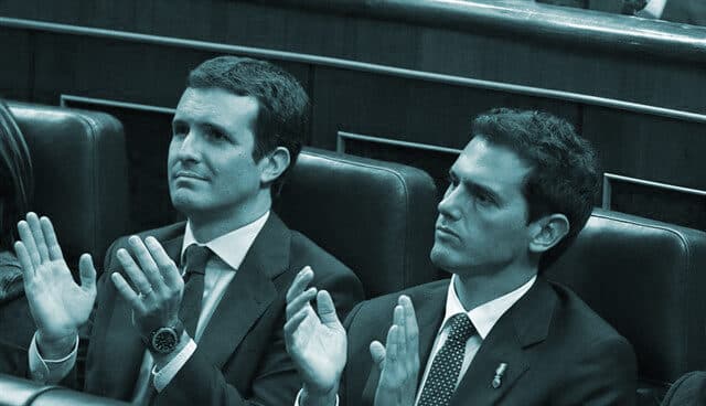Pablo Casado y AlbePablo Casado y Albert Rivera, en el Congreso de los Diputados.rt Rivera, en el Congreso de los Diputados.