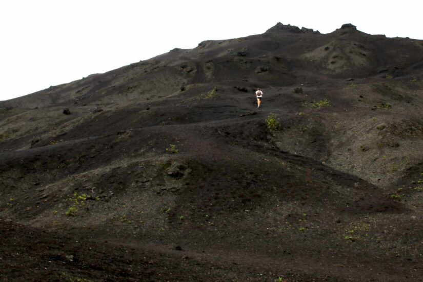 La ascensión se va inclinando y desaparecen cualquier planta y animal