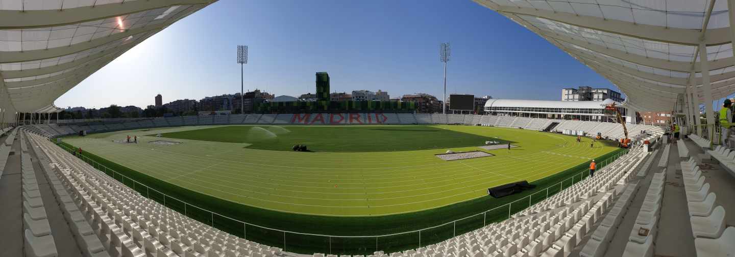 Panorámica del nuevo estadio Vallehermoso | RFEA