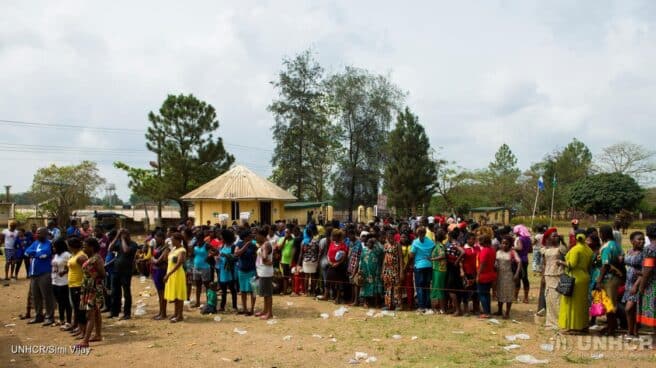 Refugiados por las oleadas de violencia en la parte anglófona de Camerún.