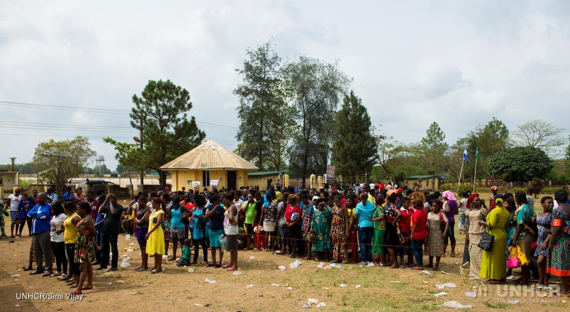 Refugiados por las oleadas de violencia en la parte anglófona de Camerún.