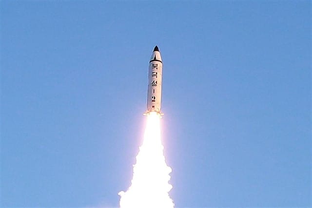 Imagen de archivo de un proyectil norcoreano