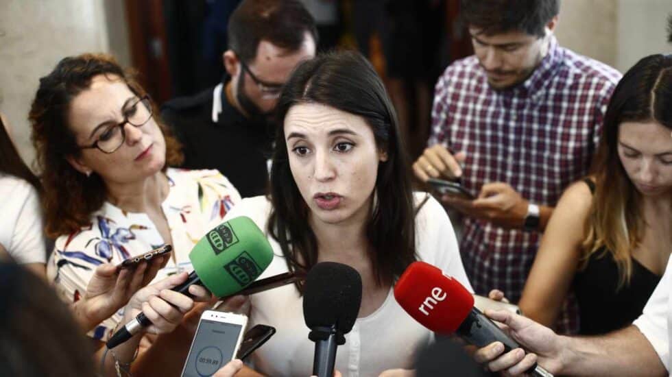 Irene Montero en el Congreso de los Diputados el 16 de julio, en una de sus últimas apariciones públicas.