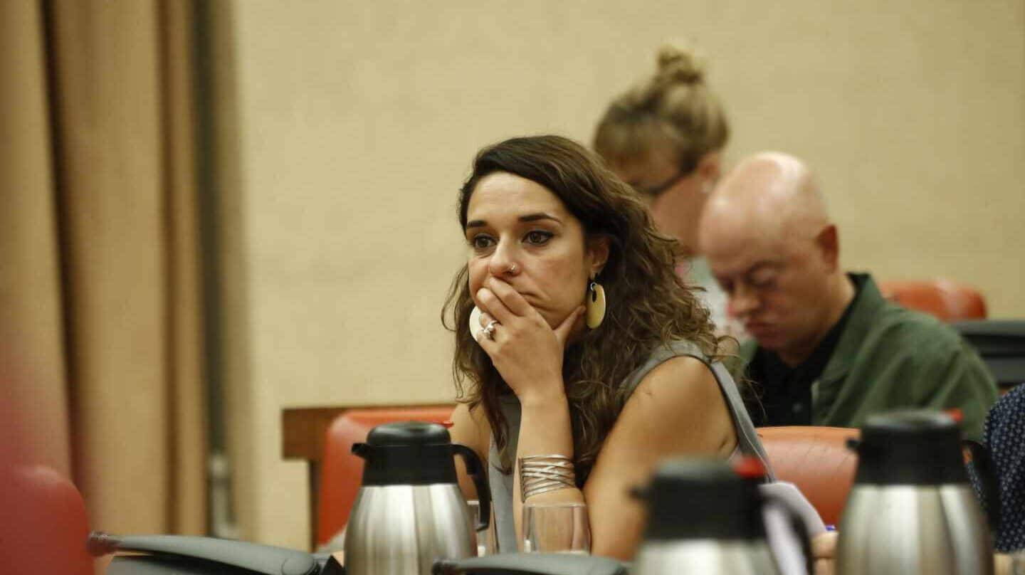 Noelia Vera durante la Diputación Permanente del Congreso, el pasado 30 de julio.