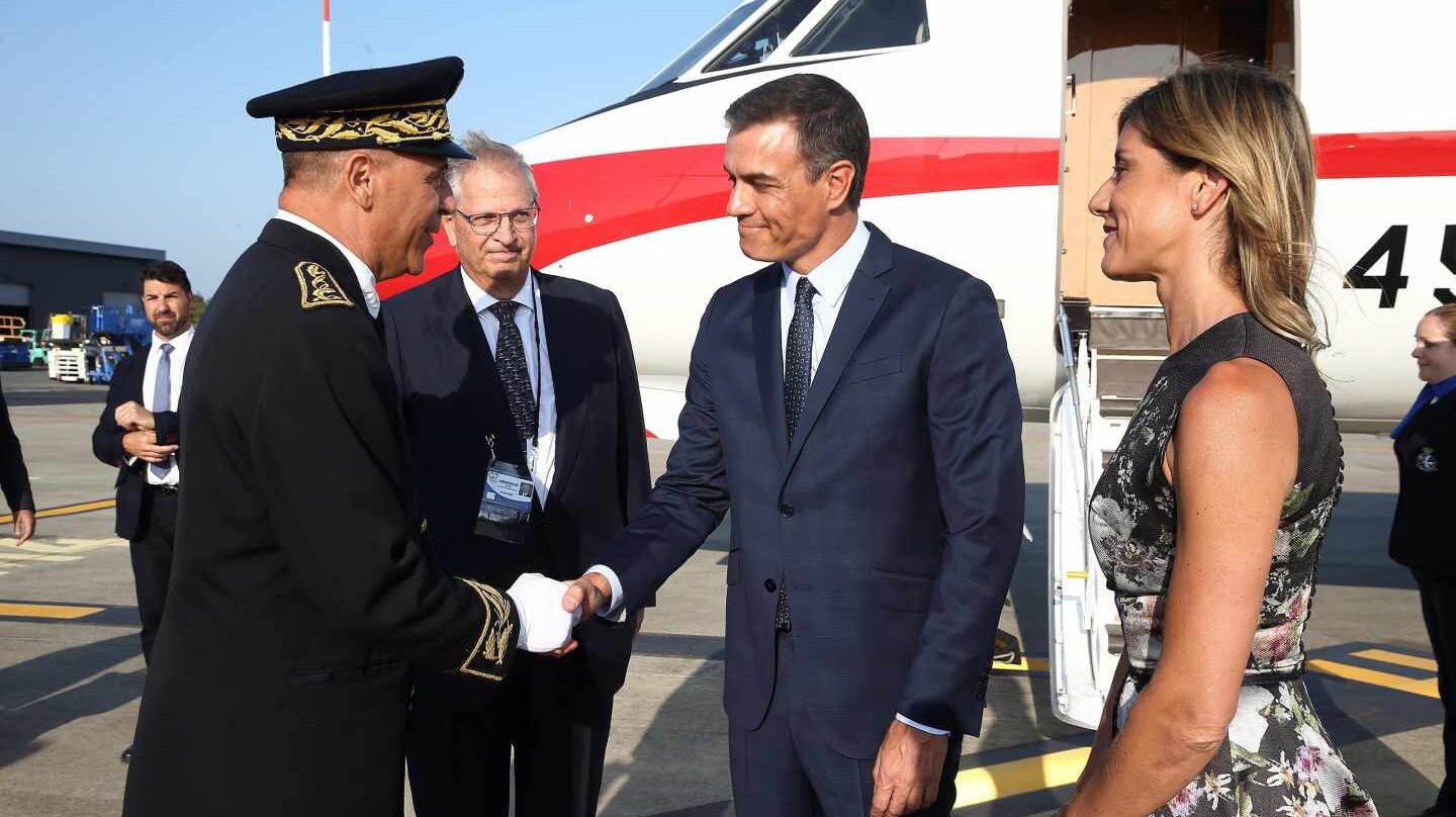 Pedro Sánchez, a su llegada a la cumbre del G-7.