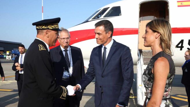 Pedro Sánchez, a su llegada a la cumbre del G-7.