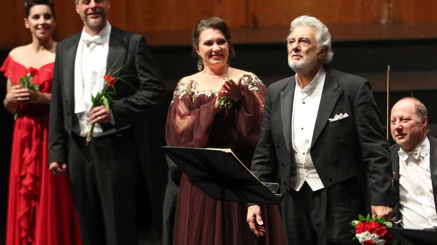 Plácido Domingo, aclamado tras su actuación en Salzburgo.