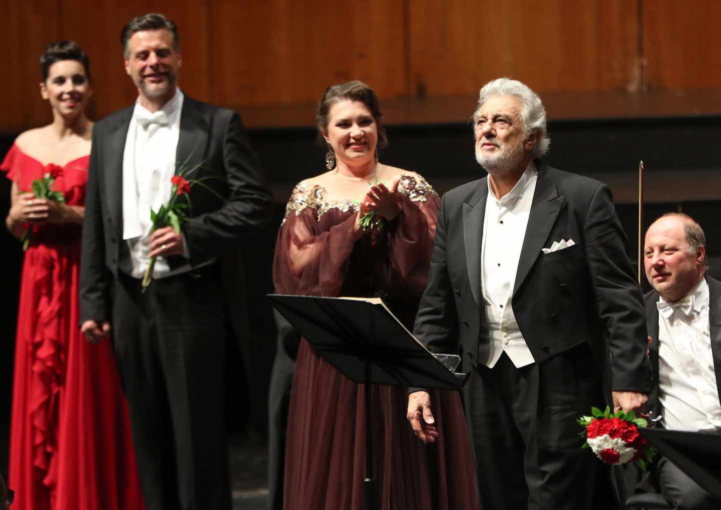 Plácido Domingo, aclamado tras su actuación en Salzburgo.