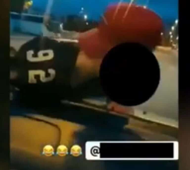 Denuncian al hombre que se grabó llevando a un joven en el capó y lo subió a Instagram