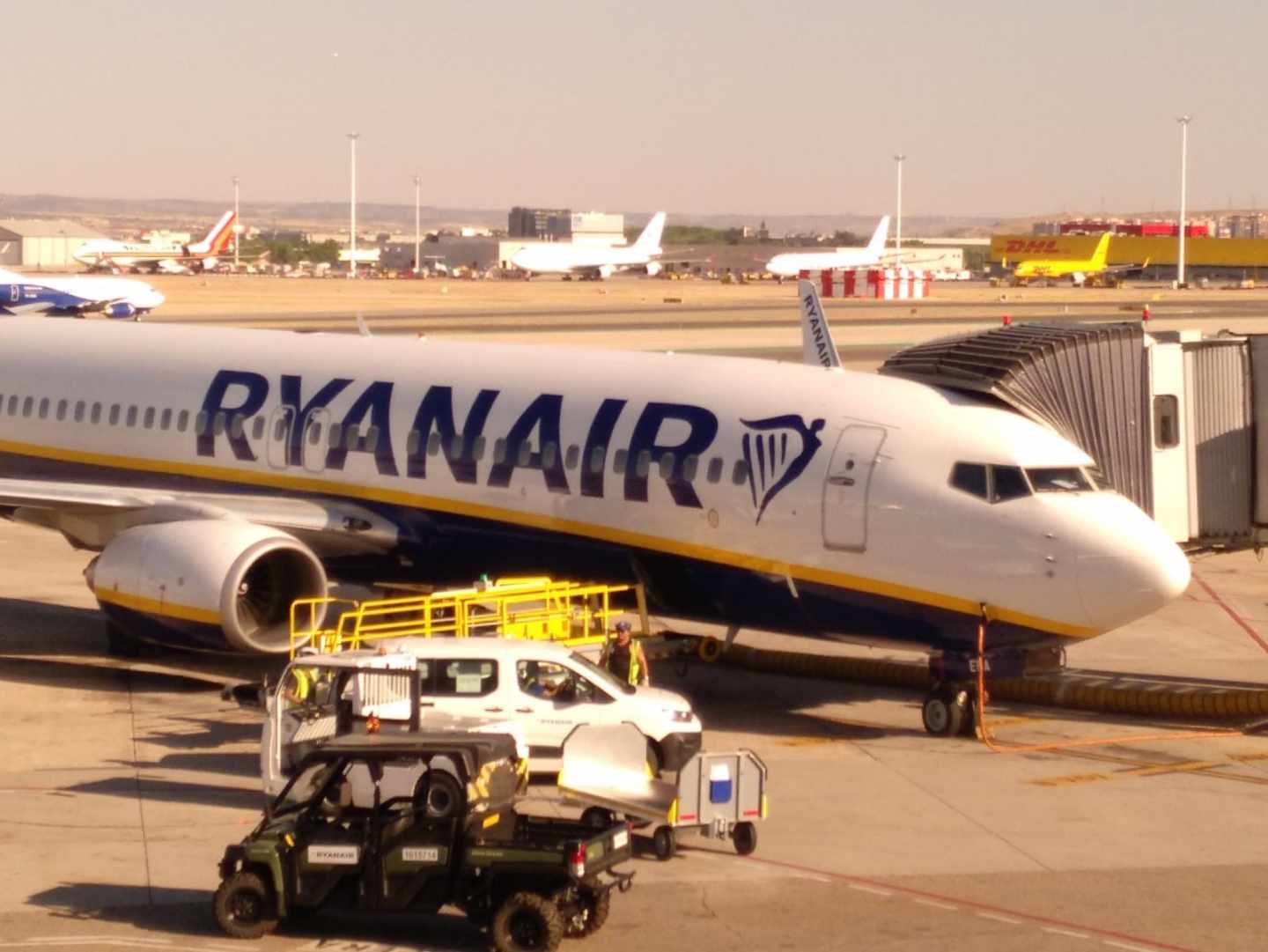 Un avión de la aerolínea de bajo coste Ryanair.