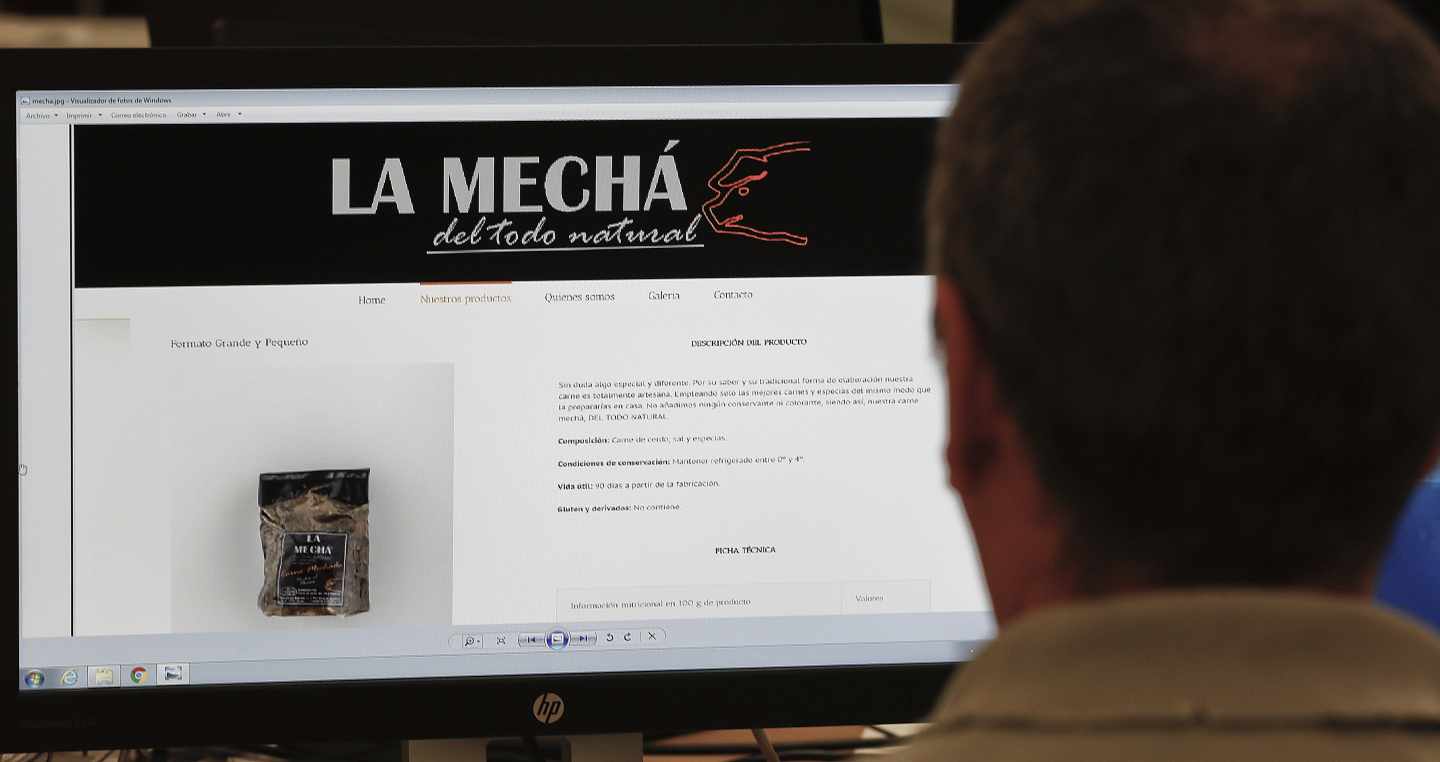 Página web de la marca de carne mechada 'La Mechá'.