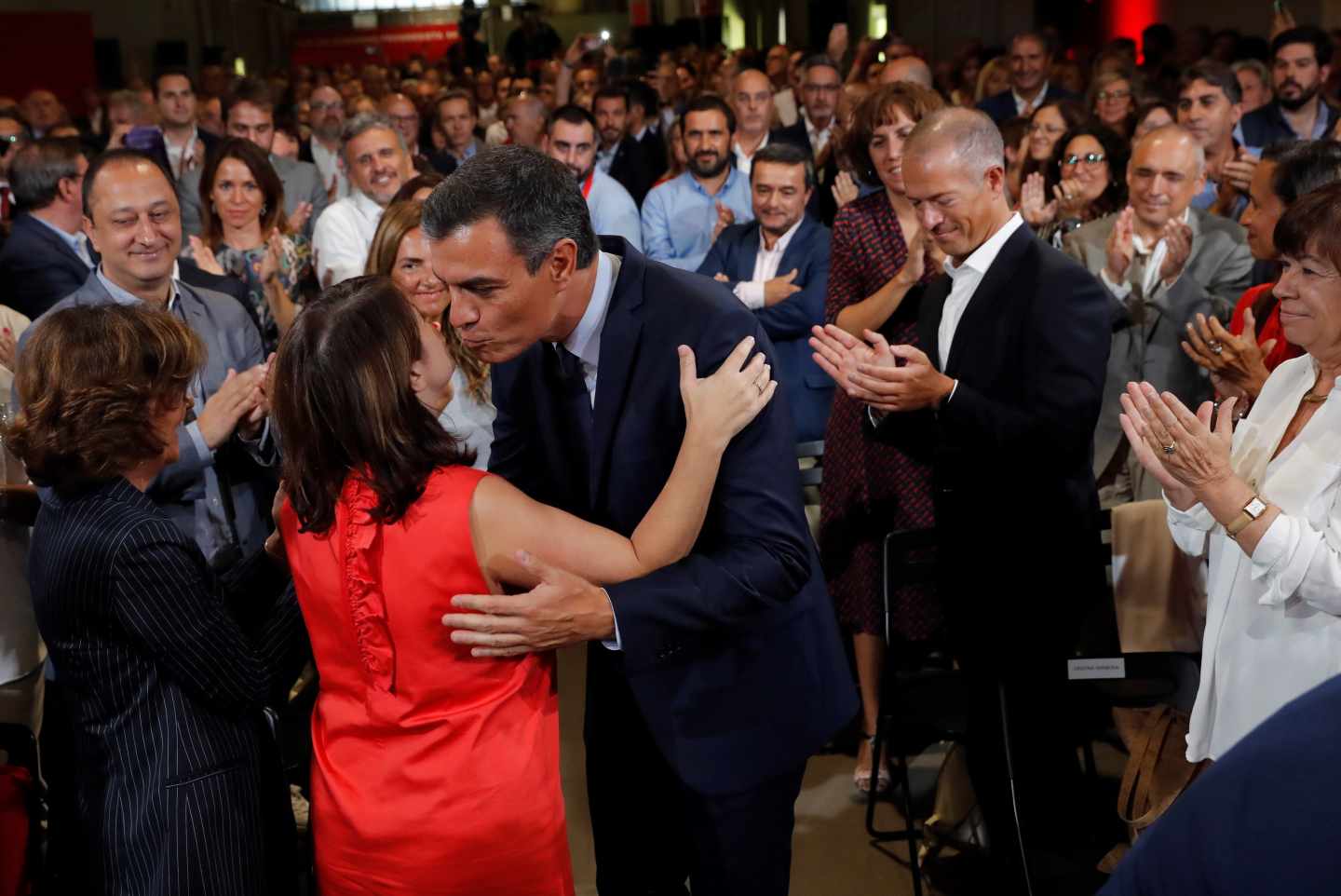 Pedro Sánchez, en el acto del acuerdo programático.