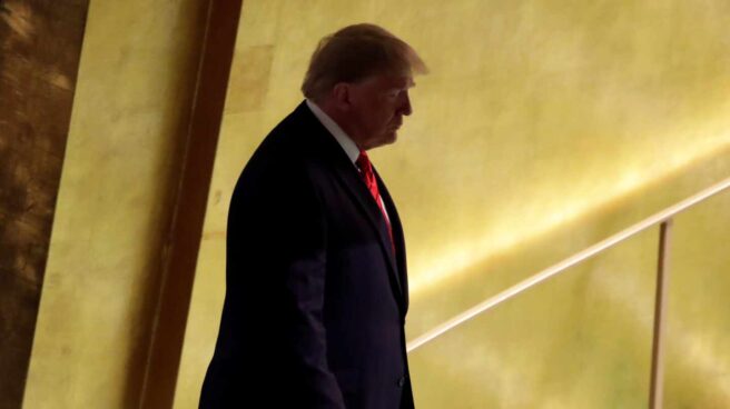 Donald Trump en los pasillos de la ONU