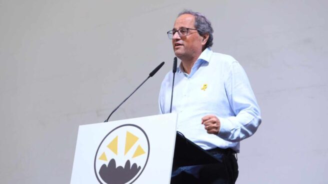 Quim Torra durante el acto político 'Llum i llibertat' Quim Torra durante el acto político 'Llum i llibertat'