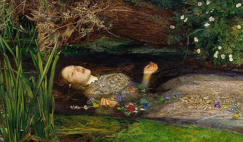 Elisabeth Siddall como Ofelia, de John Everett Millais.