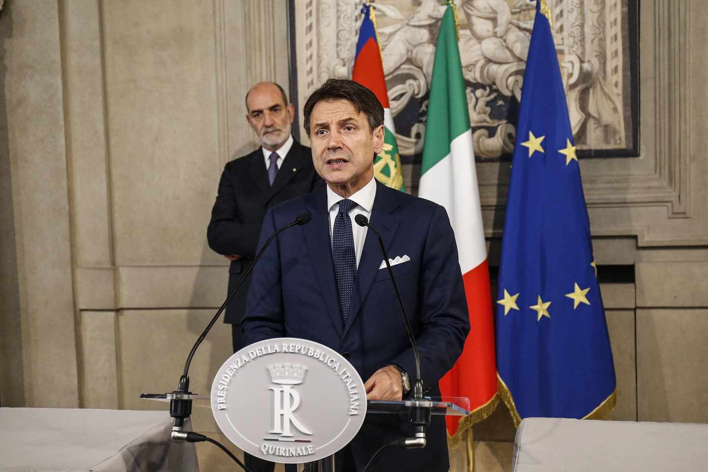 Giuseppe Conte, de nuevo primer ministro, ahora a cargo de un gabinete del PD y 5 Estrellas.