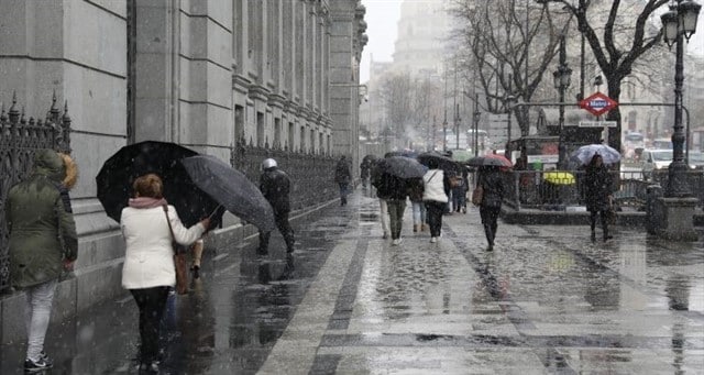 Diluvio en Madrid.