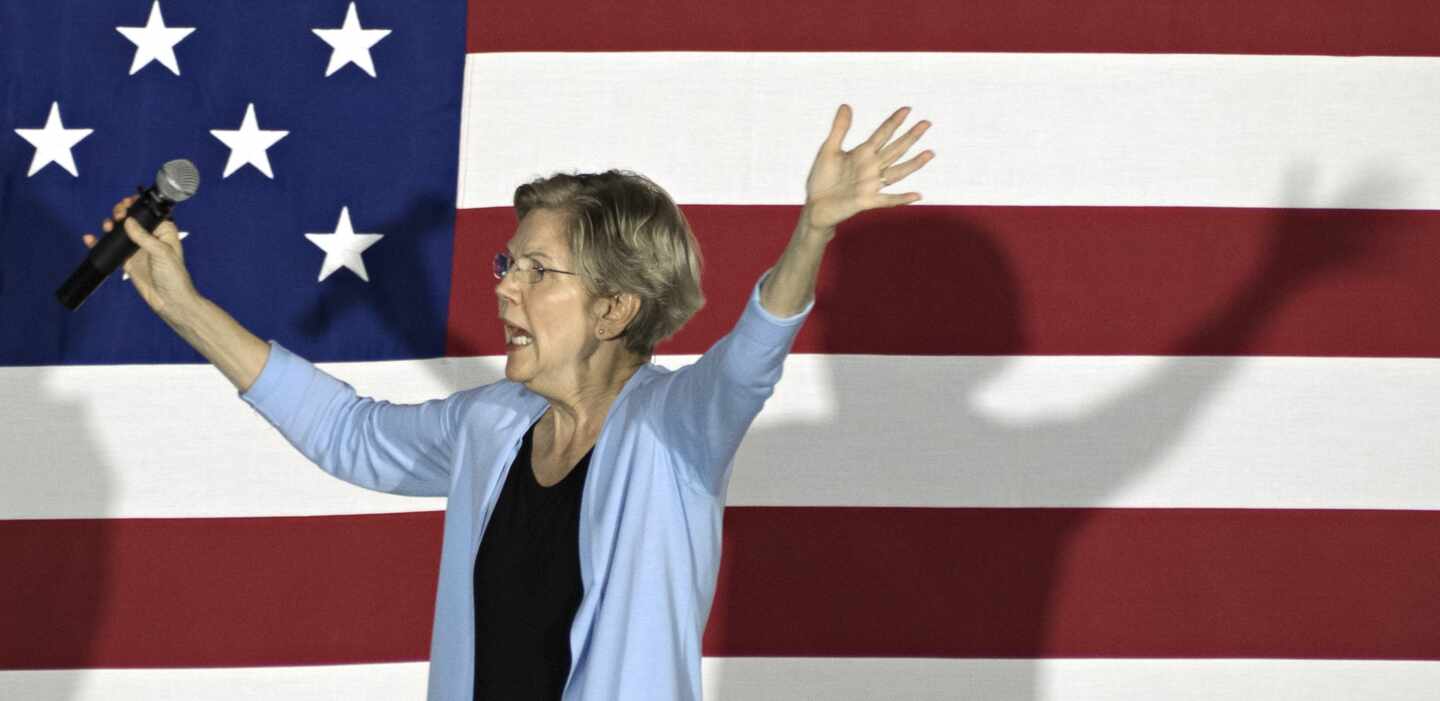 La demócrata Elizabeth Warren en Iowa