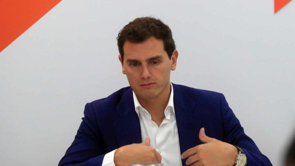 Albert Rivera, en la sede de Ciudadanos.