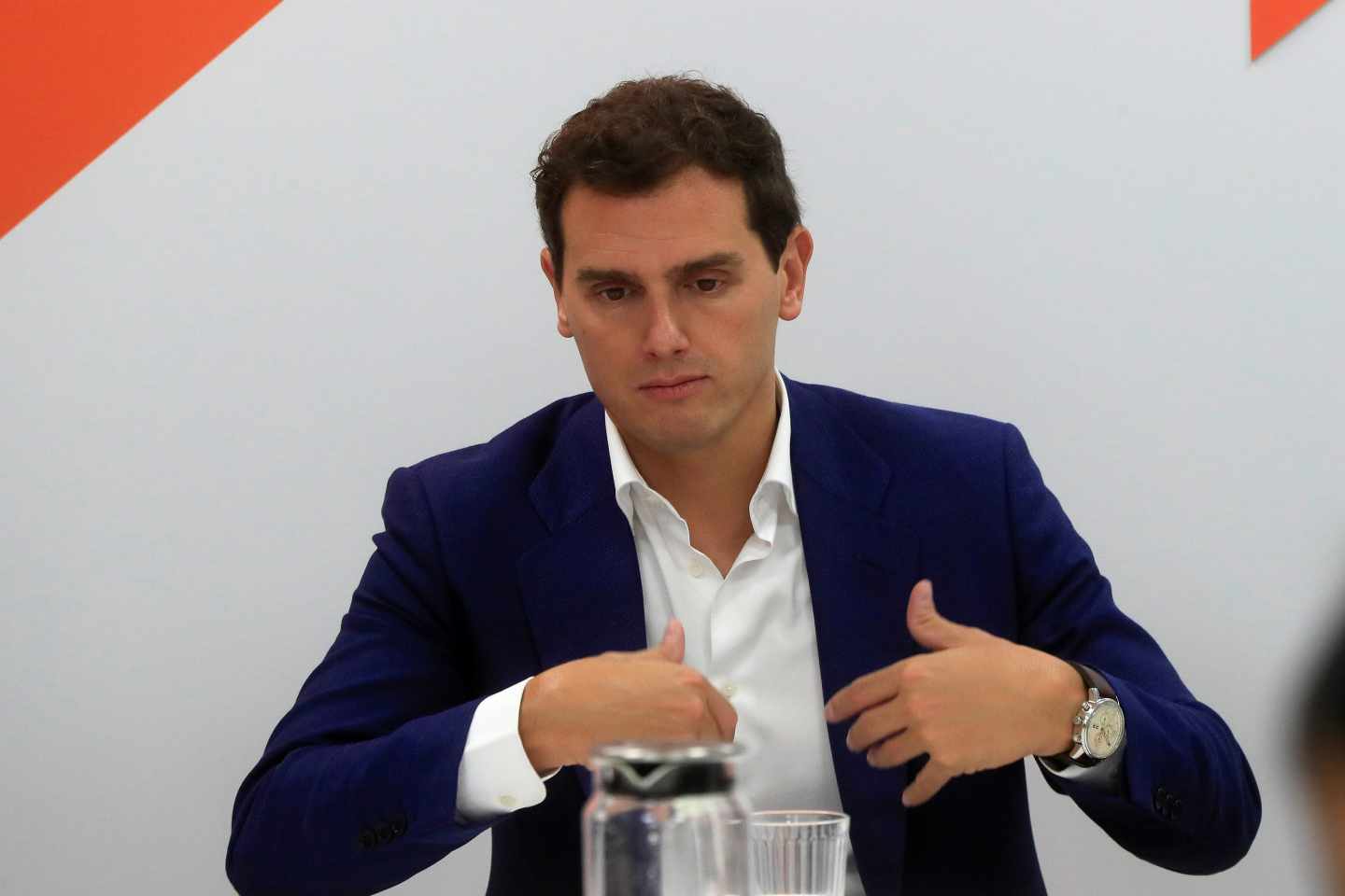 Albert Rivera, en la sede de Ciudadanos.