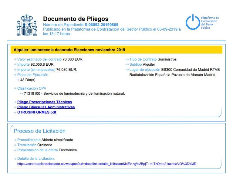 RTVE busca una empresa para preparar las elecciones de noviembre… antes de saber si habrá