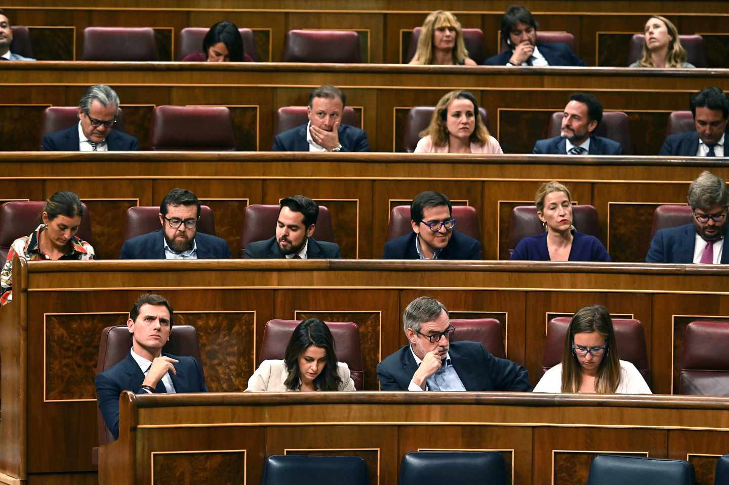 El Grupo Parlamentario de Ciudadanos, este martes en el Congreso.