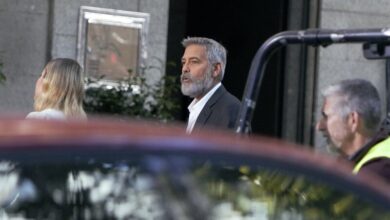 George Clooney graba su nuevo anuncio en Madrid