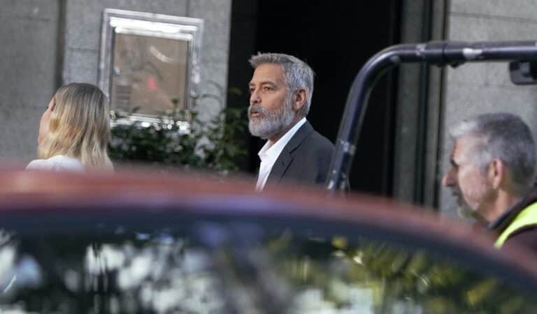 George Clooney graba su nuevo anuncio en Madrid