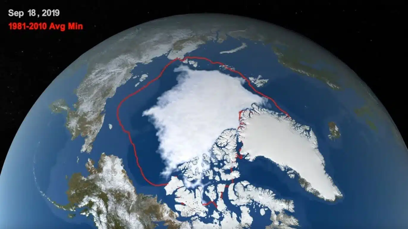 El Ártico registró su segundo mínimo anual histórico de hielo este año