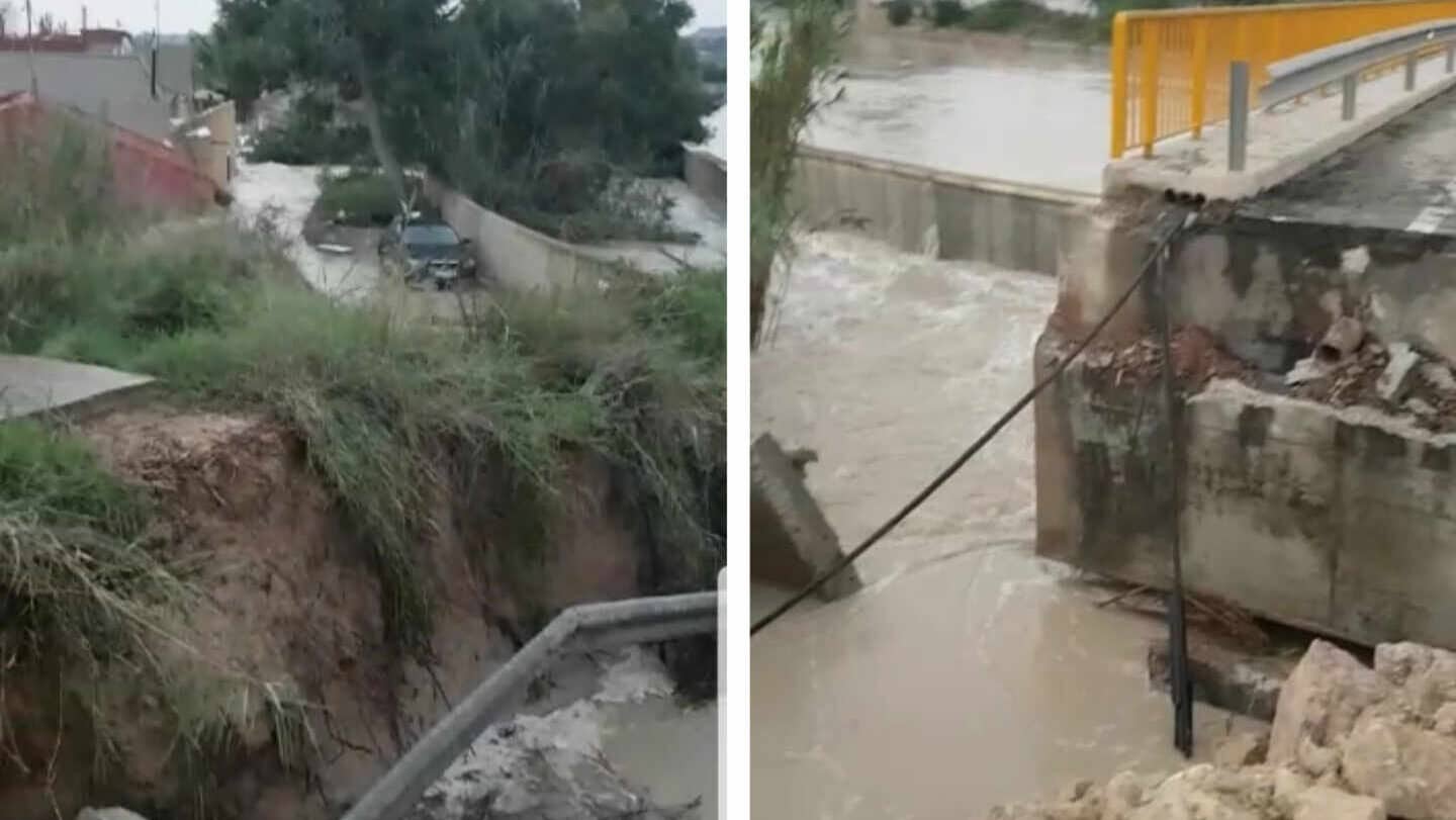 Una nueva rotura en la mota del Segura obliga a evacuar una pedanía