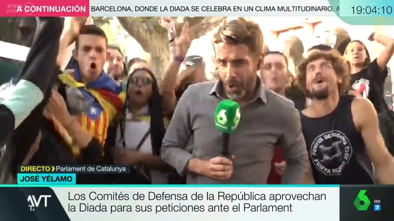 El periodista de La Sexta en ‘la Diada’: “El gesto ha sido malinterpretado, fue irónico”