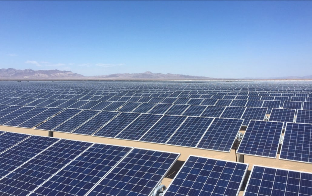 Una planta de energía solar fotovoltaica.