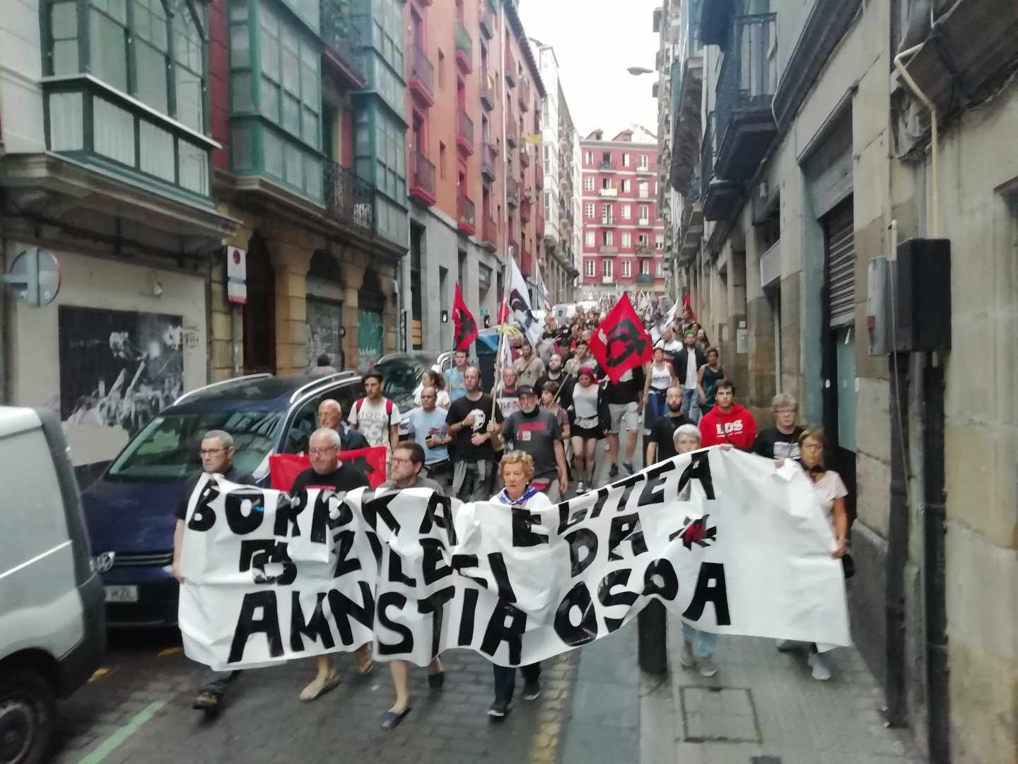 Manifestación a favor de los presos de ETA.