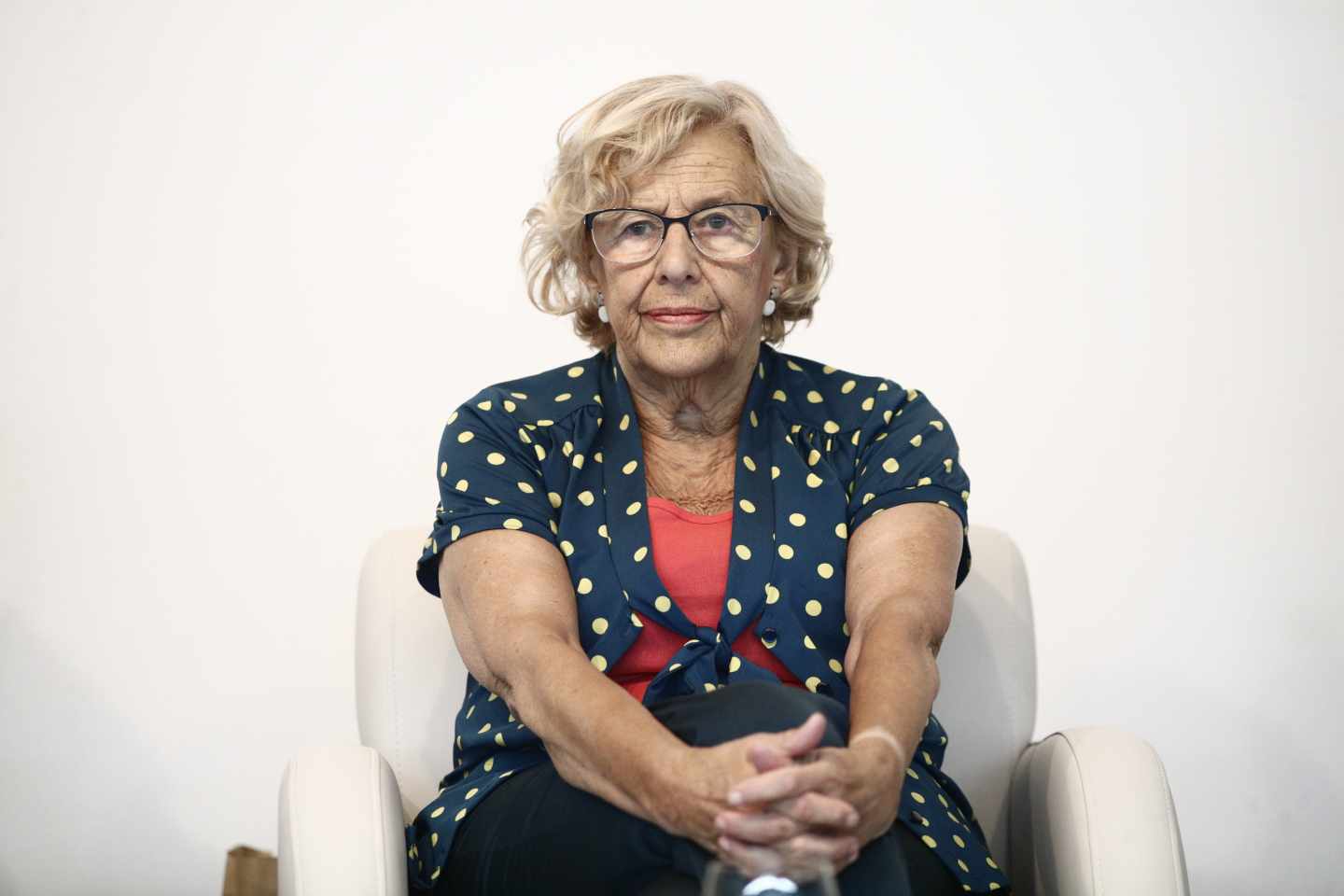 Manuela Carmena, durante un acto en el mes de julio.