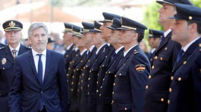 El ministro del Interior en funciones, Fernando Grande-Marlaska, en un acto de la Policía Nacional.