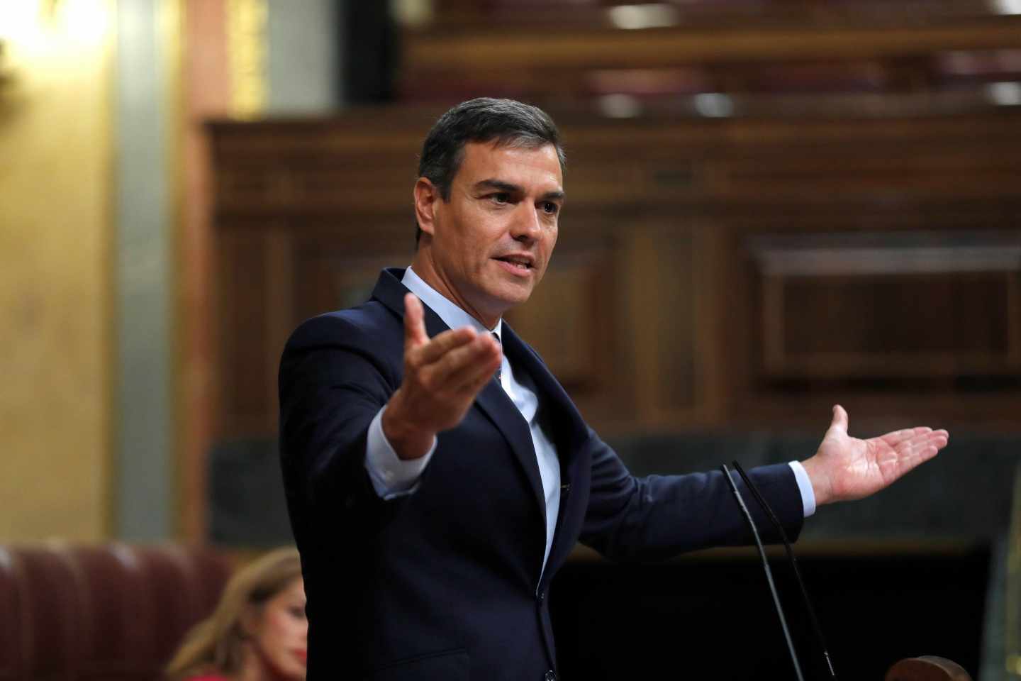 Pedro Sánchez, este miércoles en el Congreso de los Diputados.