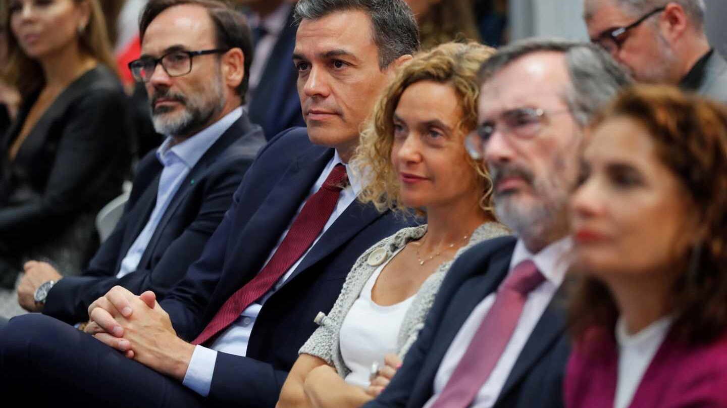 Pedro Sánchez, durante un desayuno informativo este jueves en Madrid.