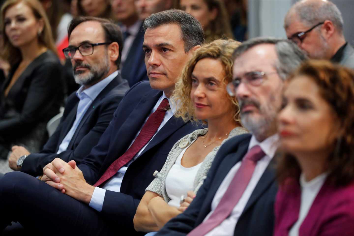 Pedro Sánchez, durante un desayuno informativo este jueves en Madrid.