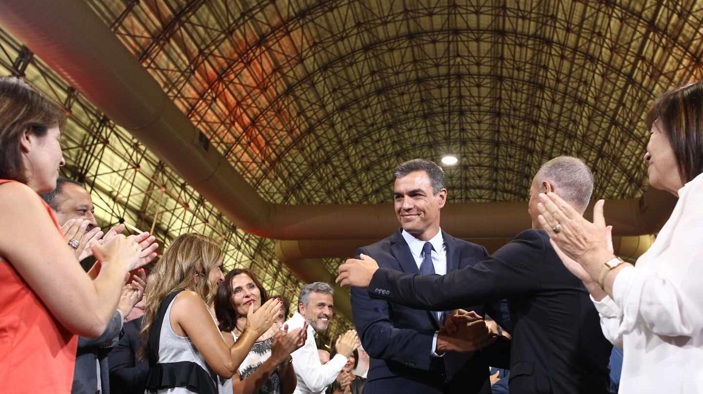Pedro Sánchez, durante el acto de presentación de sus propuestas para la investidura.