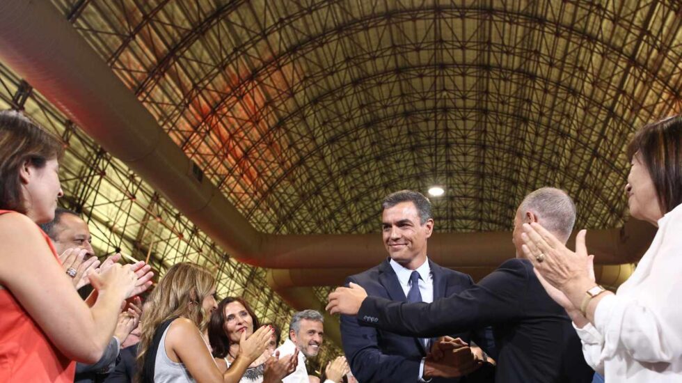 Pedro Sánchez, durante el acto de presentación de sus propuestas para la investidura.