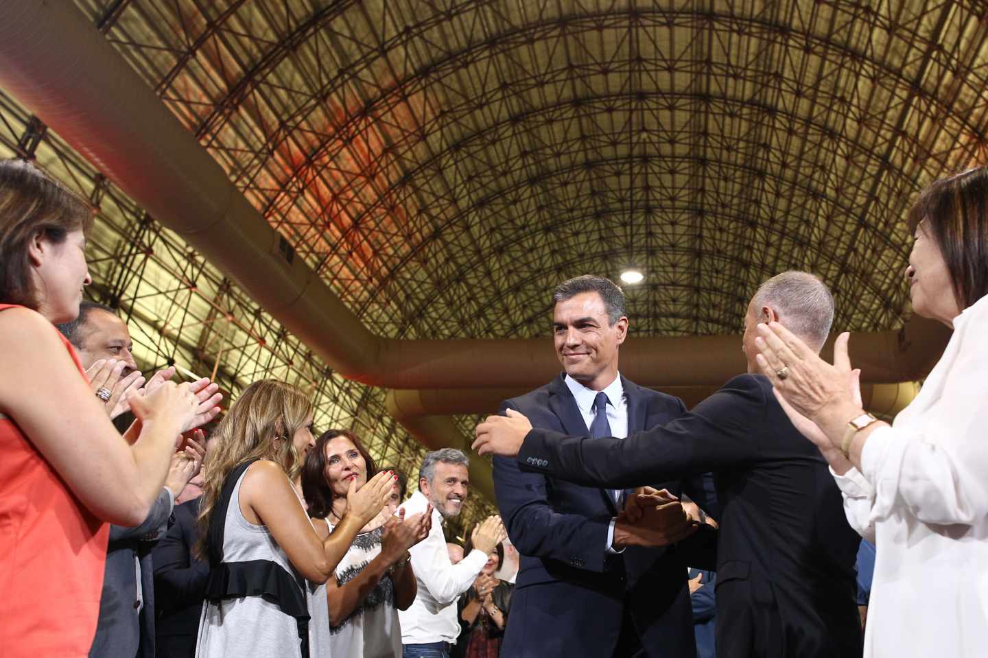 Pedro Sánchez, durante el acto de presentación de sus propuestas para la investidura.